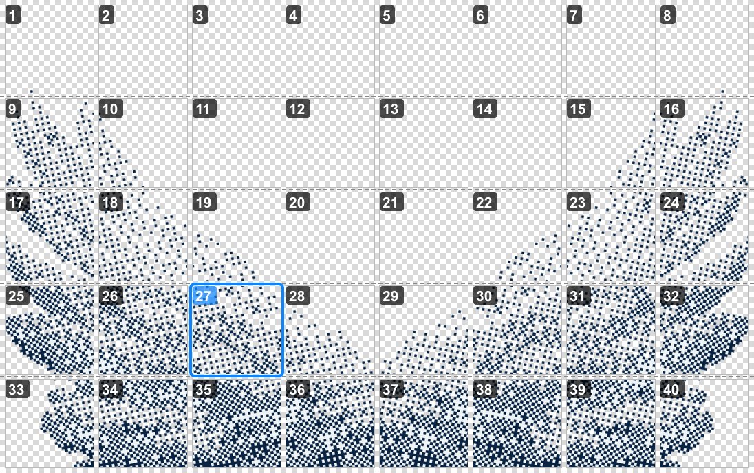 Pack editor: numbered tiles
